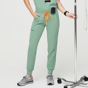 Jade Green Figs Scrub Jogger Set